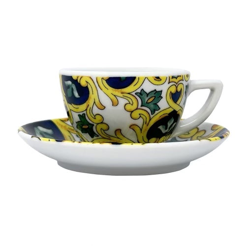 Porcelain Espresso Cup & Saucer set Amalfi