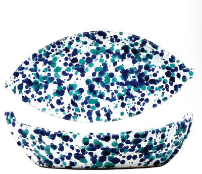 Speciali - Small Dotted Boat Shaped Plate cm.20.5x10.5 - 06171085
