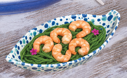Speciali - Medium Dotted Boat Shaped Plate cm.31x15 - 06171086