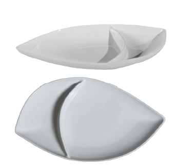 Stone - 2 Compartments Plate cm.42x24 - 06022916