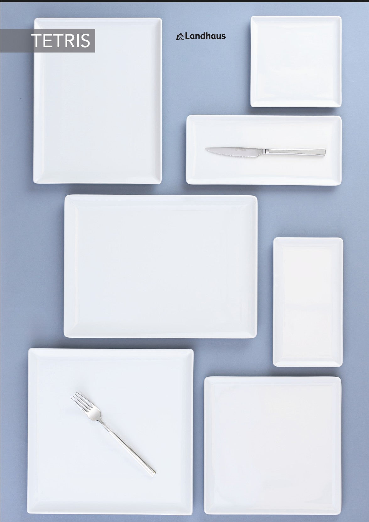 Tetris - Flat Rectangular Plate cm.24x13 - 06026186