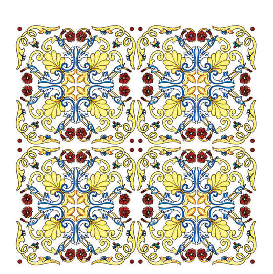 Square Plate Positano Cm.29X29 Le Riggiole