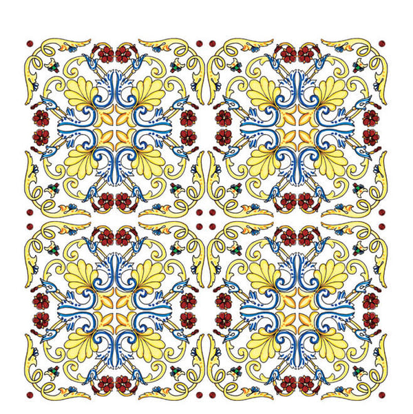 Square Plate Positano Cm.29X29 Le Riggiole