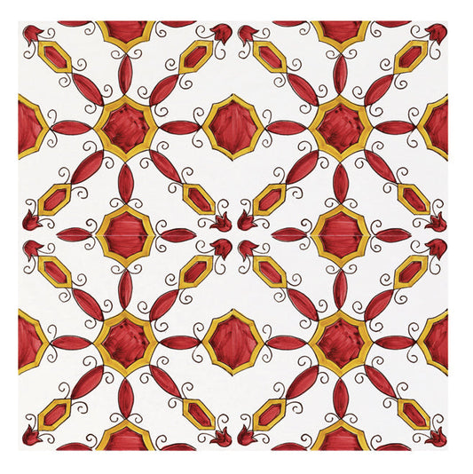 Square Plate Praiano Cm.29X29 Le Riggiole