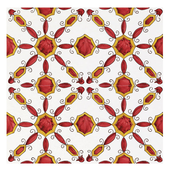 Square Plate Praiano Cm.29X29 Le Riggiole